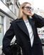 Синє пальто з акцентними плечима LPBSTNс фото 12